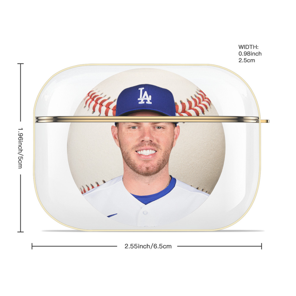  Luxury Gold AirPods Pro Case With Keychain, Flexible PC Material, Full Protection, Precise Cutouts, Anti-Fingerprint, Washable, Durable Design