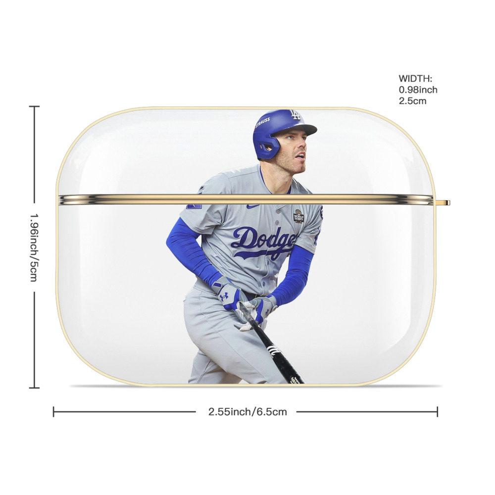  Luxury Gold AirPods Pro Case With Keychain, Flexible PC Material, Full Protection, Precise Cutouts, Anti-Fingerprint, Washable, Durable Design