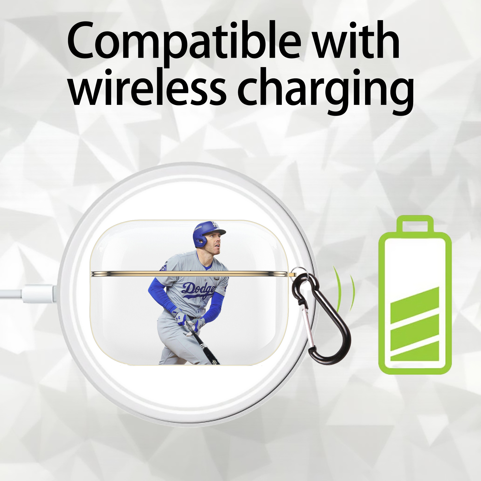  Luxury Gold AirPods Pro Case With Keychain, Flexible PC Material, Full Protection, Precise Cutouts, Anti-Fingerprint, Washable, Durable Design