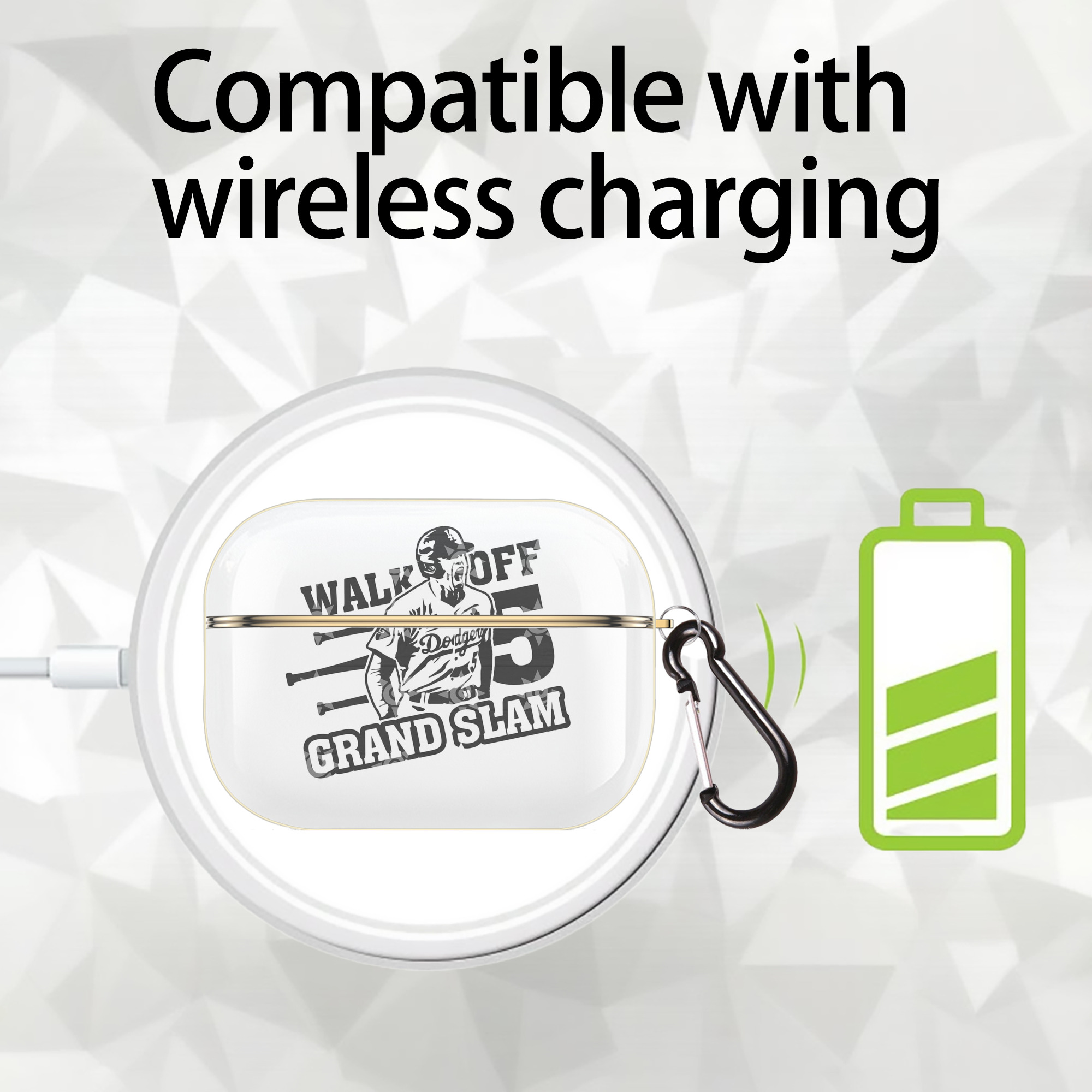  Luxury Gold AirPods Pro Case With Keychain, Flexible PC Material, Full Protection, Precise Cutouts, Anti-Fingerprint, Washable, Durable Design