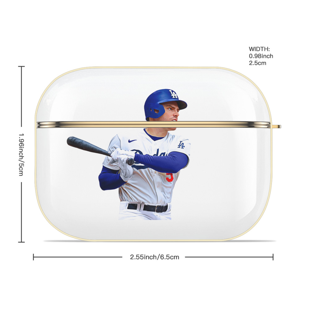  Luxury Gold AirPods Pro Case With Keychain, Flexible PC Material, Full Protection, Precise Cutouts, Anti-Fingerprint, Washable, Durable Design