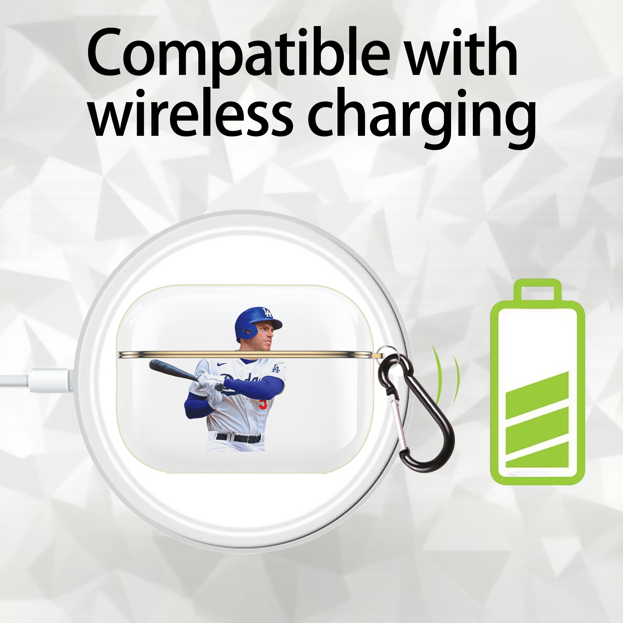  Luxury Gold AirPods Pro Case With Keychain, Flexible PC Material, Full Protection, Precise Cutouts, Anti-Fingerprint, Washable, Durable Design