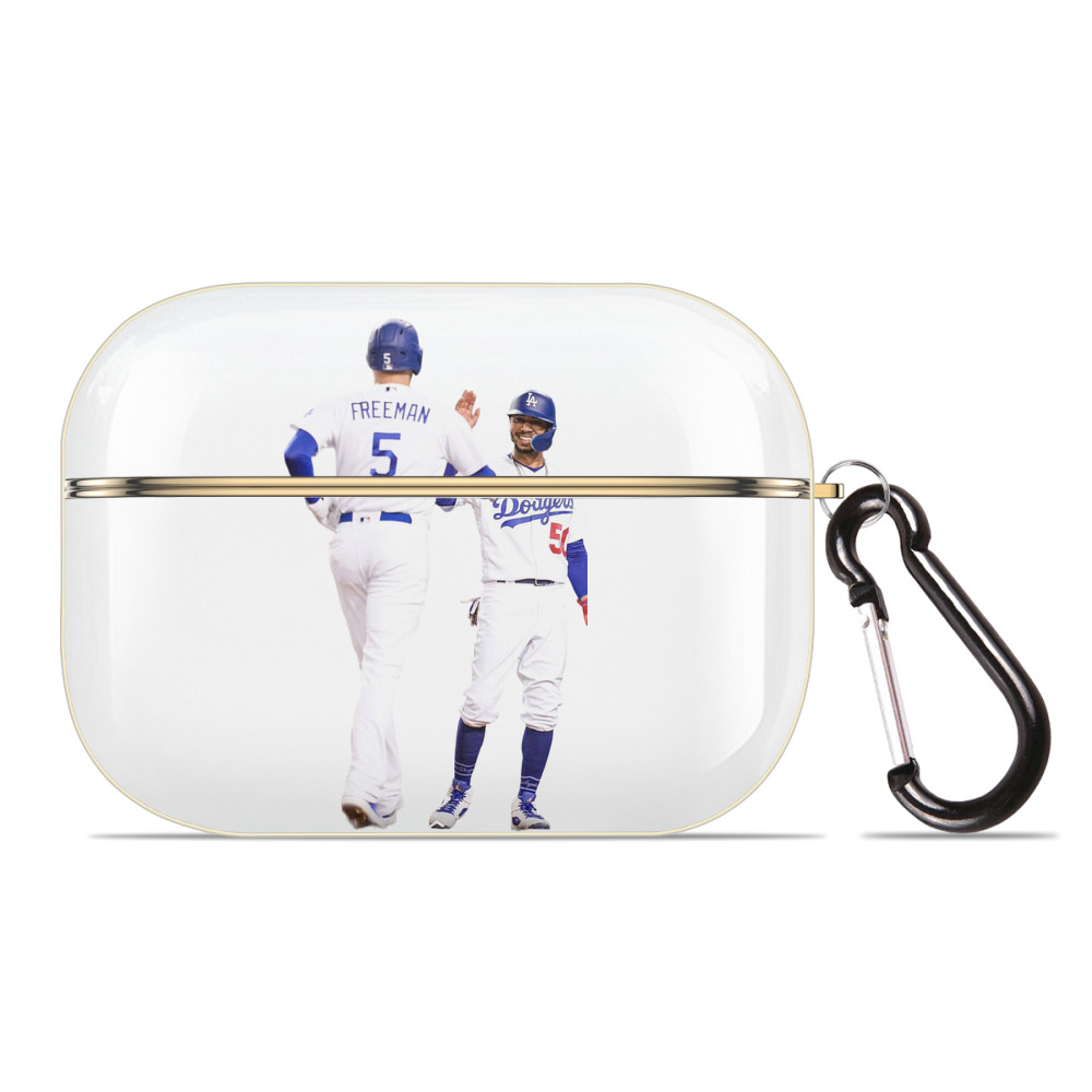  Luxury Gold AirPods Pro Case With Keychain, Flexible PC Material, Full Protection, Precise Cutouts, Anti-Fingerprint, Washable, Durable Design