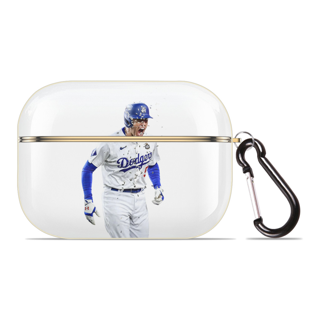  Luxury Gold AirPods Pro Case With Keychain, Flexible PC Material, Full Protection, Precise Cutouts, Anti-Fingerprint, Washable, Durable Design