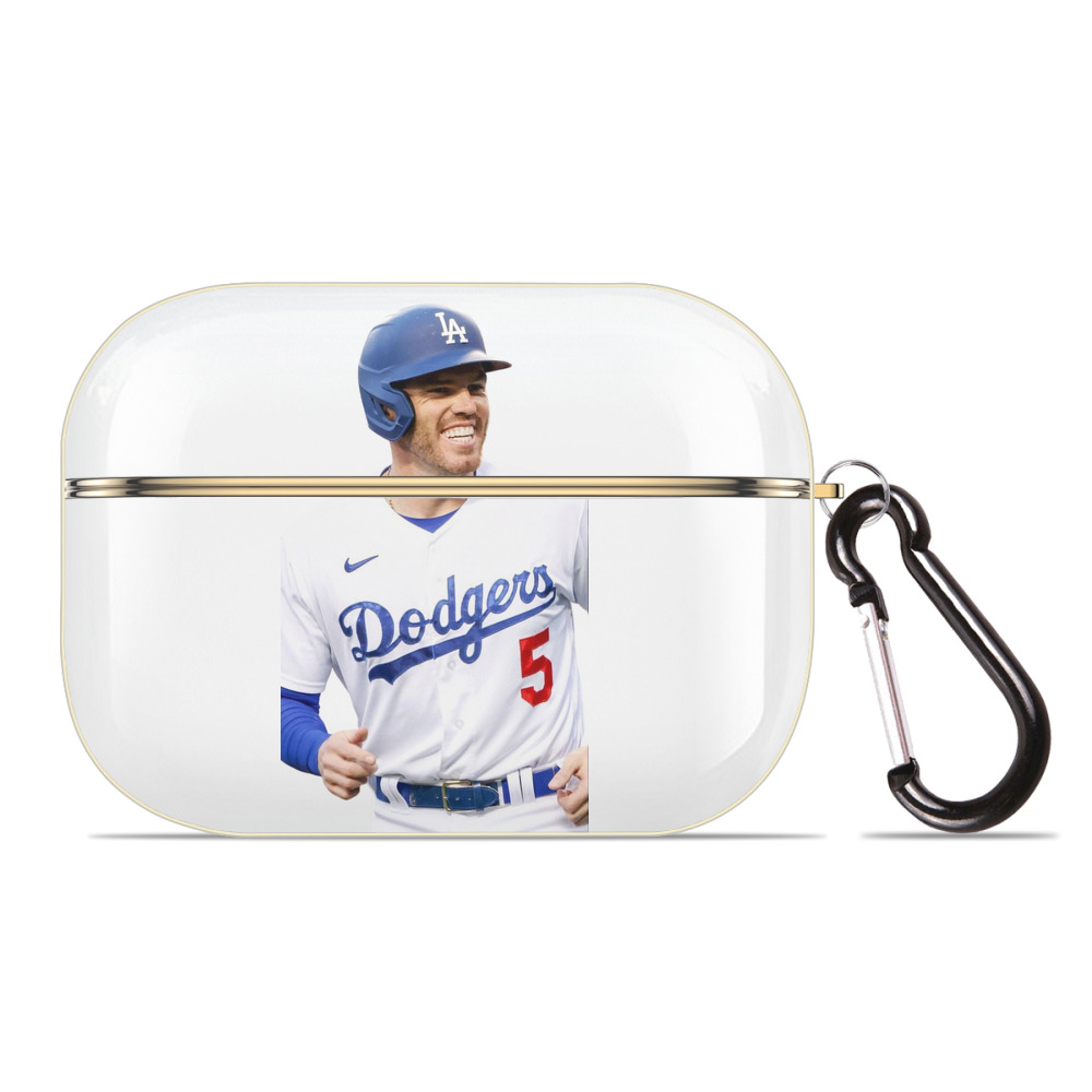  Luxury Gold AirPods Pro Case With Keychain, Flexible PC Material, Full Protection, Precise Cutouts, Anti-Fingerprint, Washable, Durable Design