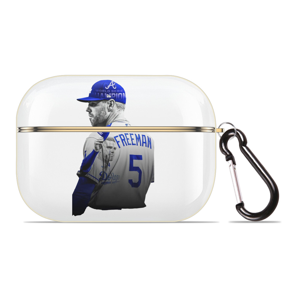  Luxury Gold AirPods Pro Case With Keychain, Flexible PC Material, Full Protection, Precise Cutouts, Anti-Fingerprint, Washable, Durable Design