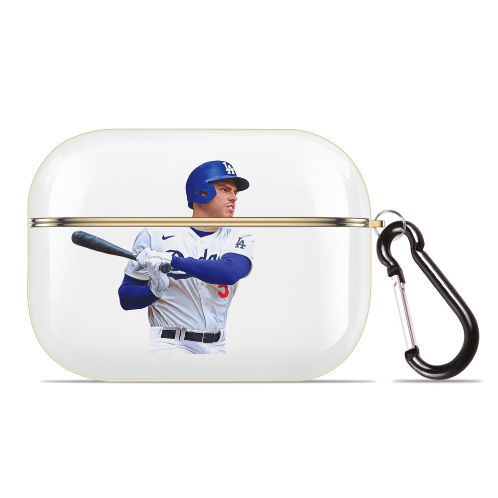  Luxury Gold AirPods Pro Case With Keychain, Flexible PC Material, Full Protection, Precise Cutouts, Anti-Fingerprint, Washable, Durable Design