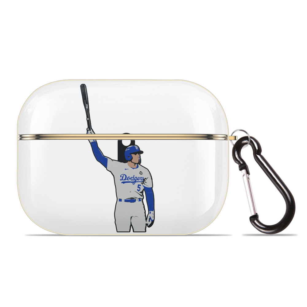  Luxury Gold AirPods Pro Case With Keychain, Flexible PC Material, Full Protection, Precise Cutouts, Anti-Fingerprint, Washable, Durable Design