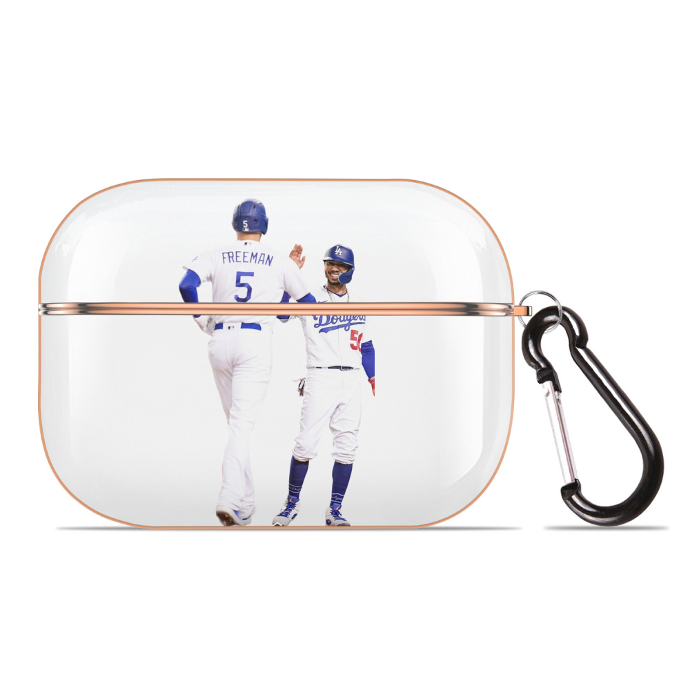  AirPods Pro Protective Case Rose Gold, Flexible PC Material, Precise Fit, Anti-Slip Cover, Full Protection, Fingerprint Resistant, Washable With Keychain