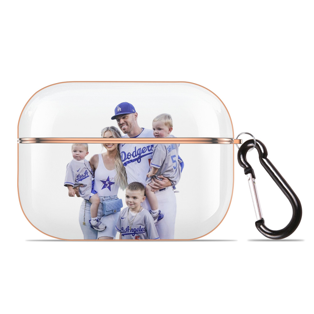  AirPods Pro Protective Case Rose Gold, Flexible PC Material, Precise Fit, Anti-Slip Cover, Full Protection, Fingerprint Resistant, Washable With Keychain