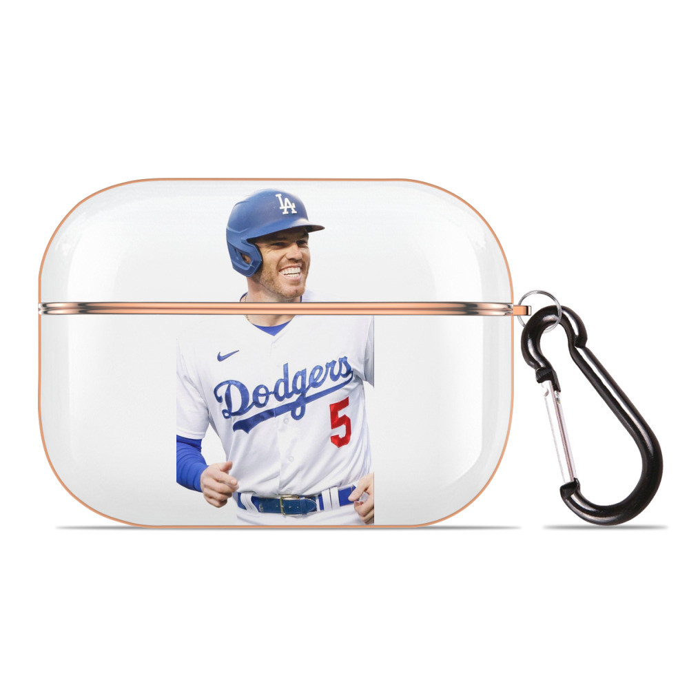  AirPods Pro Protective Case Rose Gold, Flexible PC Material, Precise Fit, Anti-Slip Cover, Full Protection, Fingerprint Resistant, Washable With Keychain