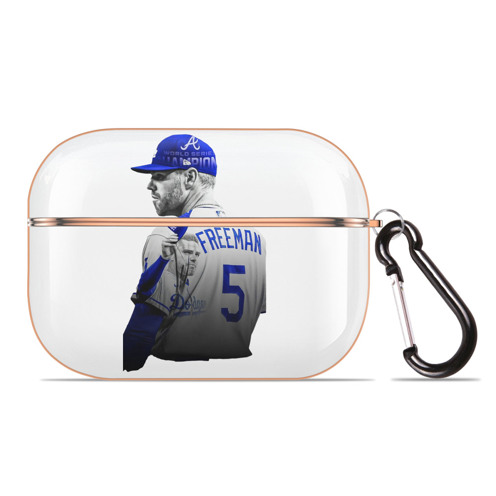  AirPods Pro Protective Case Rose Gold, Flexible PC Material, Precise Fit, Anti-Slip Cover, Full Protection, Fingerprint Resistant, Washable With Keychain