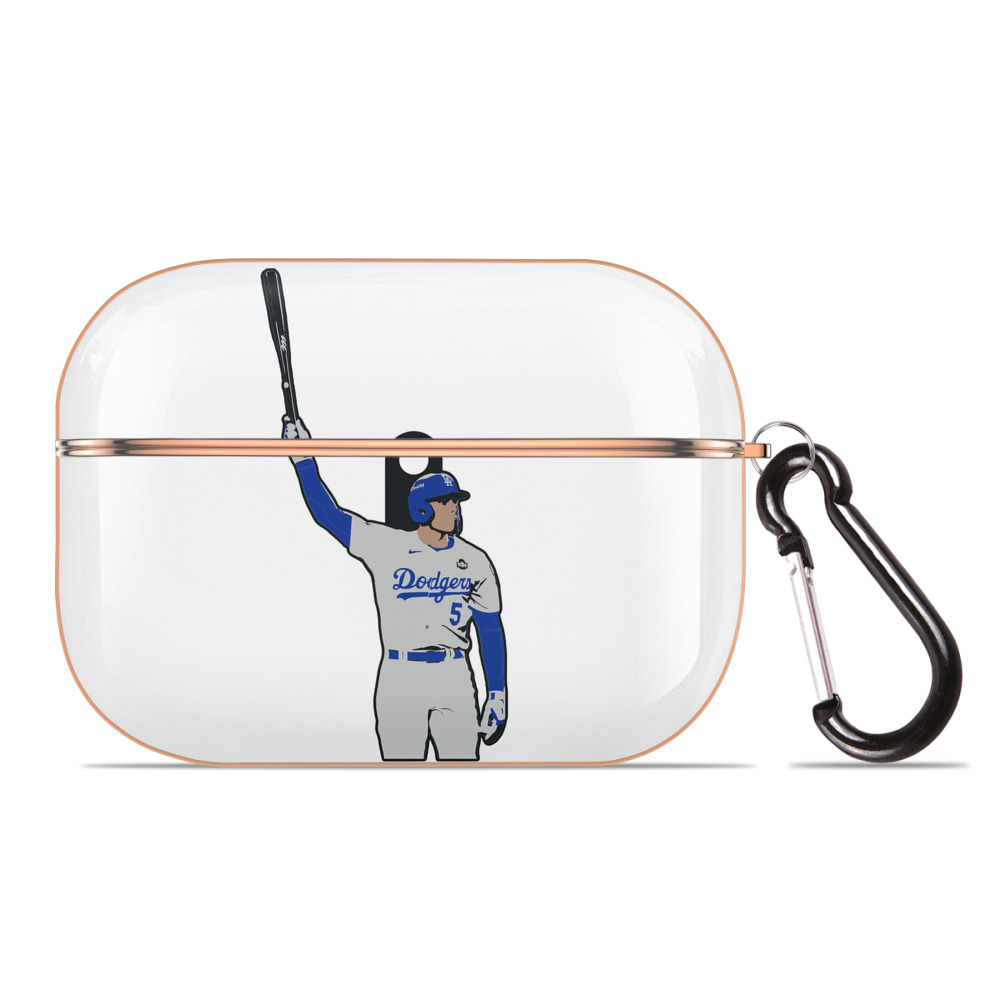  AirPods Pro Protective Case Rose Gold, Flexible PC Material, Precise Fit, Anti-Slip Cover, Full Protection, Fingerprint Resistant, Washable With Keychain