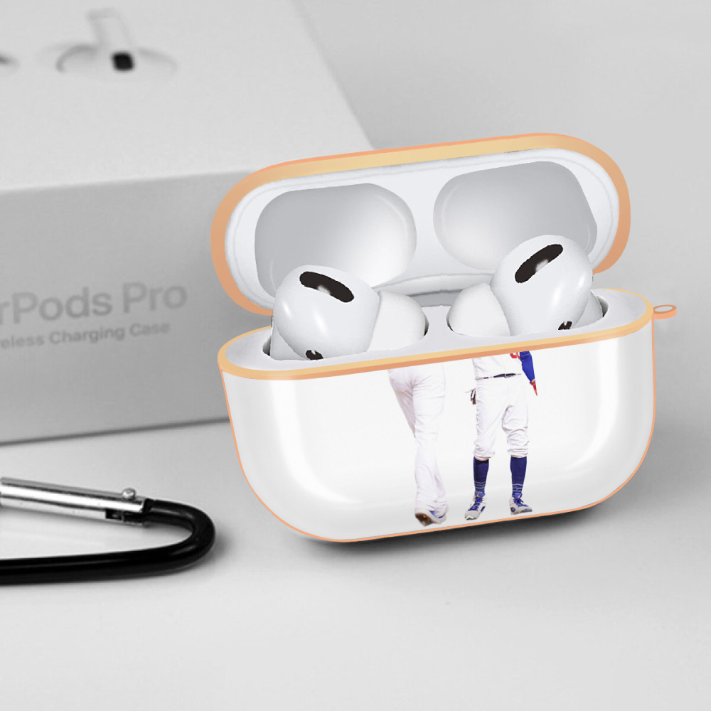  AirPods Pro Protective Case Rose Gold, Flexible PC Material, Precise Fit, Anti-Slip Cover, Full Protection, Fingerprint Resistant, Washable With Keychain