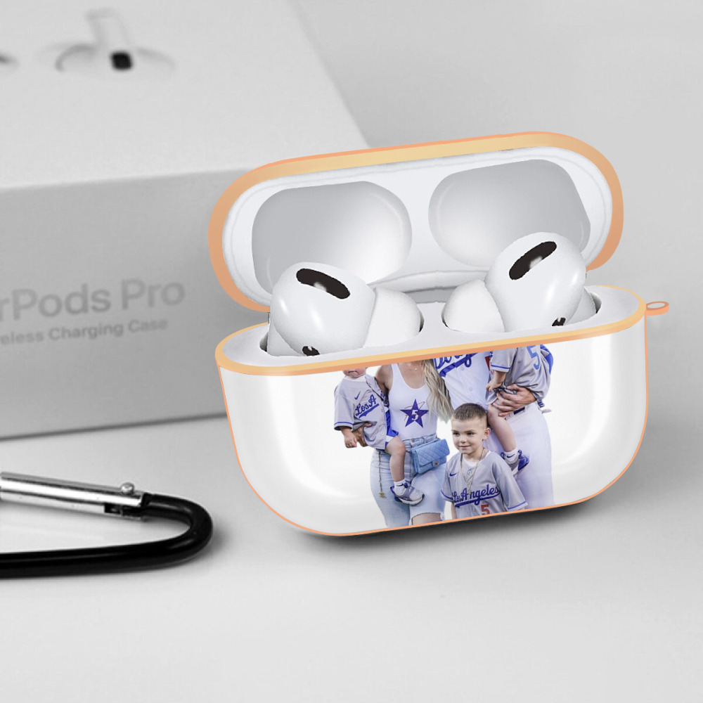  AirPods Pro Protective Case Rose Gold, Flexible PC Material, Precise Fit, Anti-Slip Cover, Full Protection, Fingerprint Resistant, Washable With Keychain