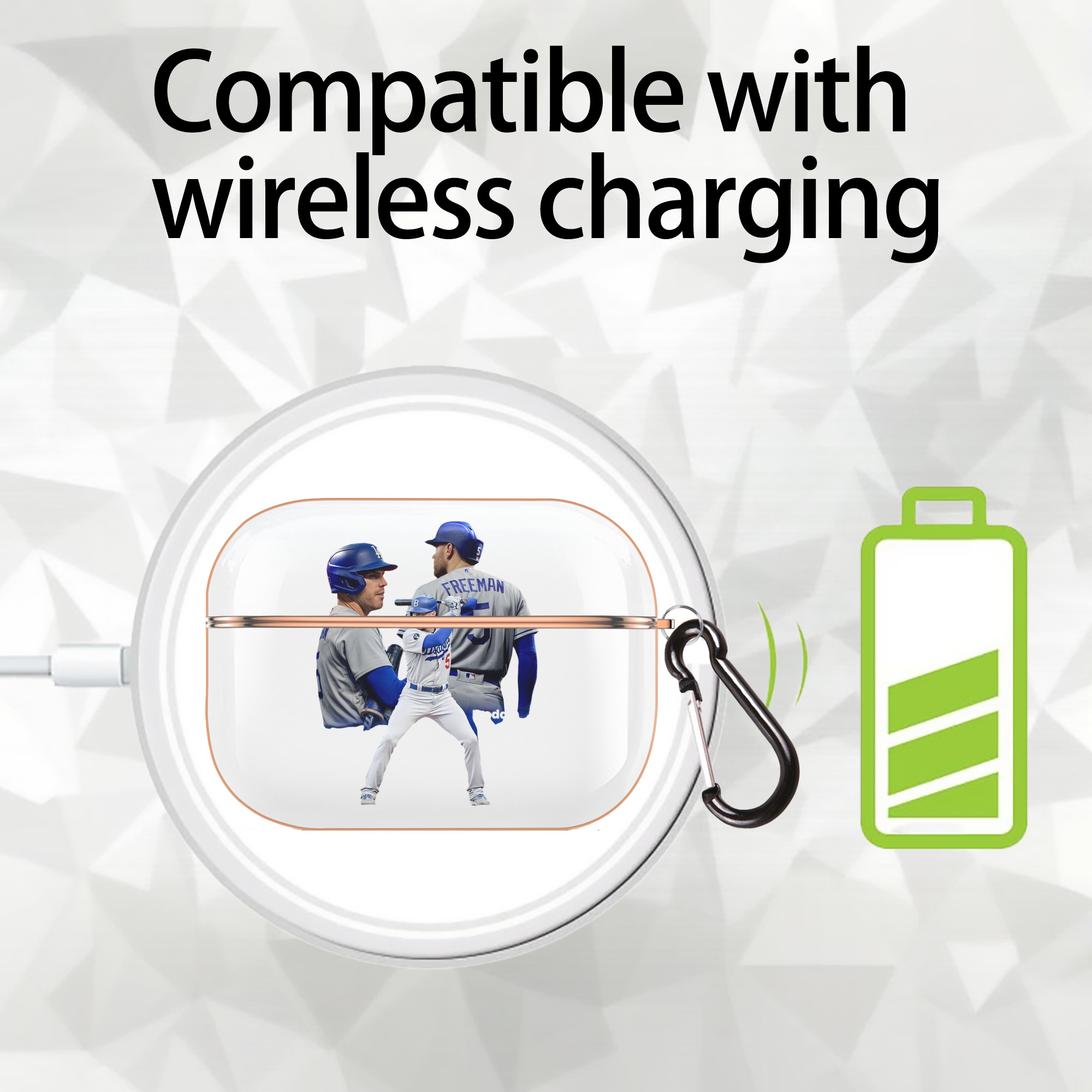  AirPods Pro Protective Case Rose Gold, Flexible PC Material, Precise Fit, Anti-Slip Cover, Full Protection, Fingerprint Resistant, Washable With Keychain