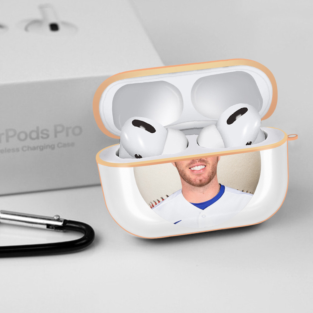  AirPods Pro Protective Case Rose Gold, Flexible PC Material, Precise Fit, Anti-Slip Cover, Full Protection, Fingerprint Resistant, Washable With Keychain