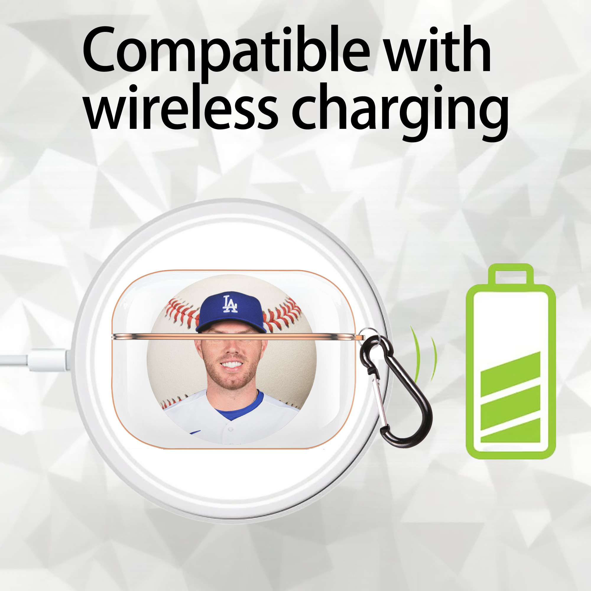  AirPods Pro Protective Case Rose Gold, Flexible PC Material, Precise Fit, Anti-Slip Cover, Full Protection, Fingerprint Resistant, Washable With Keychain