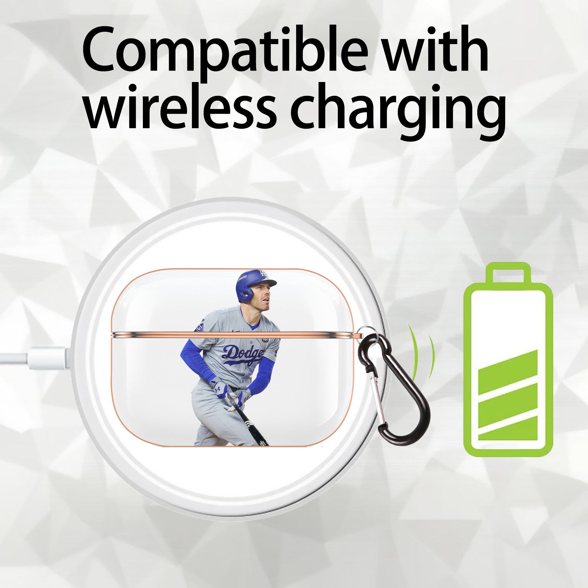  AirPods Pro Protective Case Rose Gold, Flexible PC Material, Precise Fit, Anti-Slip Cover, Full Protection, Fingerprint Resistant, Washable With Keychain