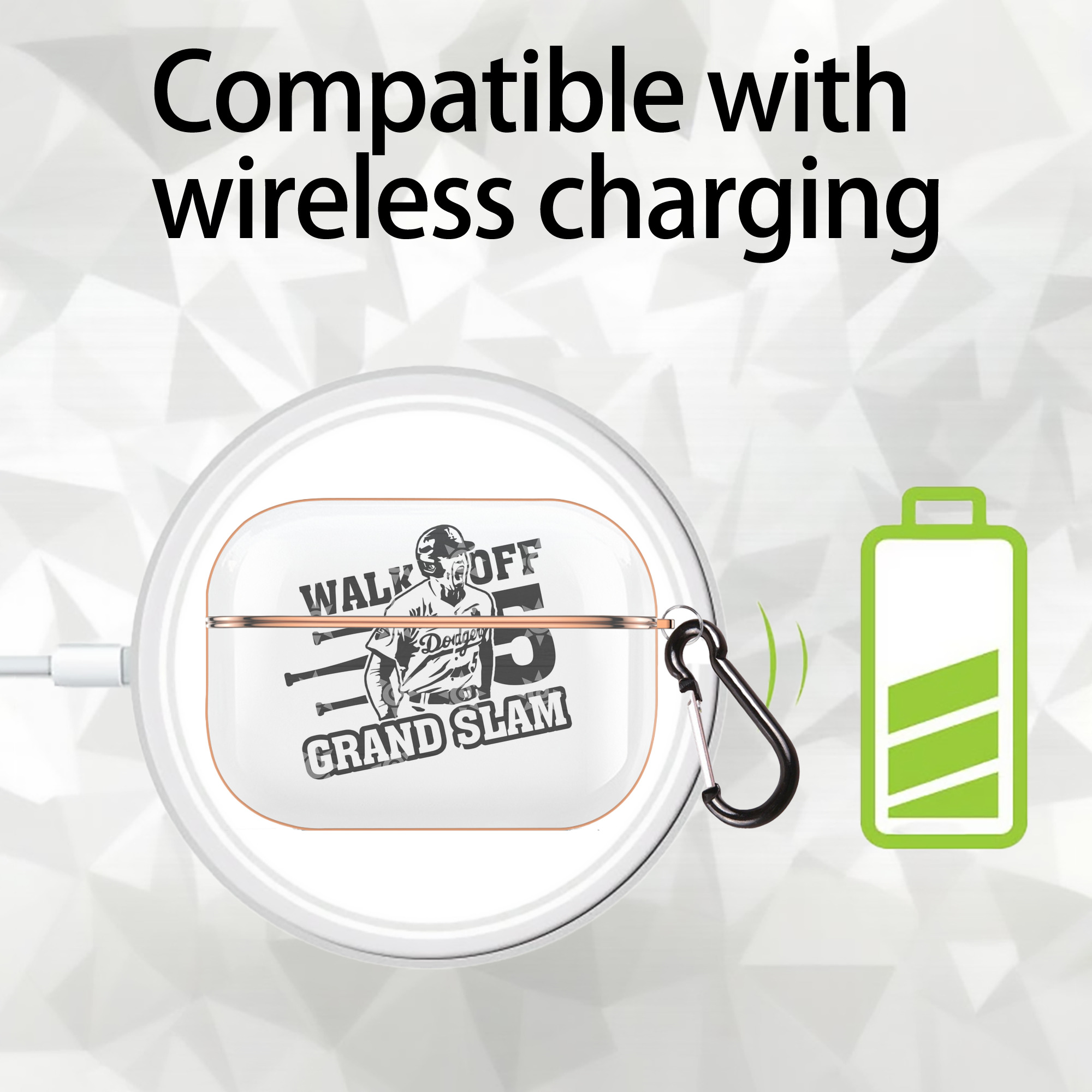  AirPods Pro Protective Case Rose Gold, Flexible PC Material, Precise Fit, Anti-Slip Cover, Full Protection, Fingerprint Resistant, Washable With Keychain