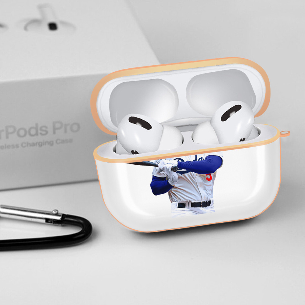  AirPods Pro Protective Case Rose Gold, Flexible PC Material, Precise Fit, Anti-Slip Cover, Full Protection, Fingerprint Resistant, Washable With Keychain