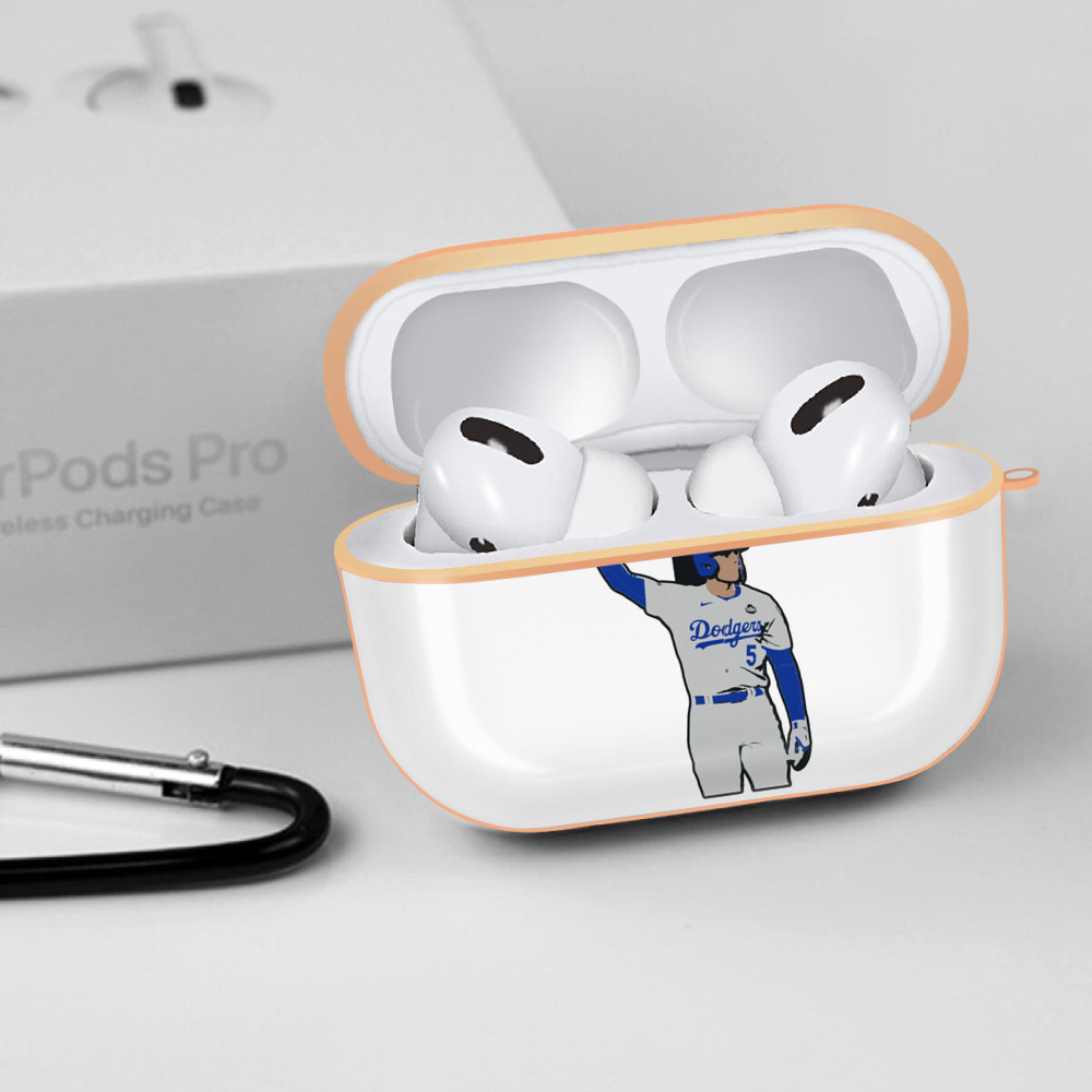  AirPods Pro Protective Case Rose Gold, Flexible PC Material, Precise Fit, Anti-Slip Cover, Full Protection, Fingerprint Resistant, Washable With Keychain