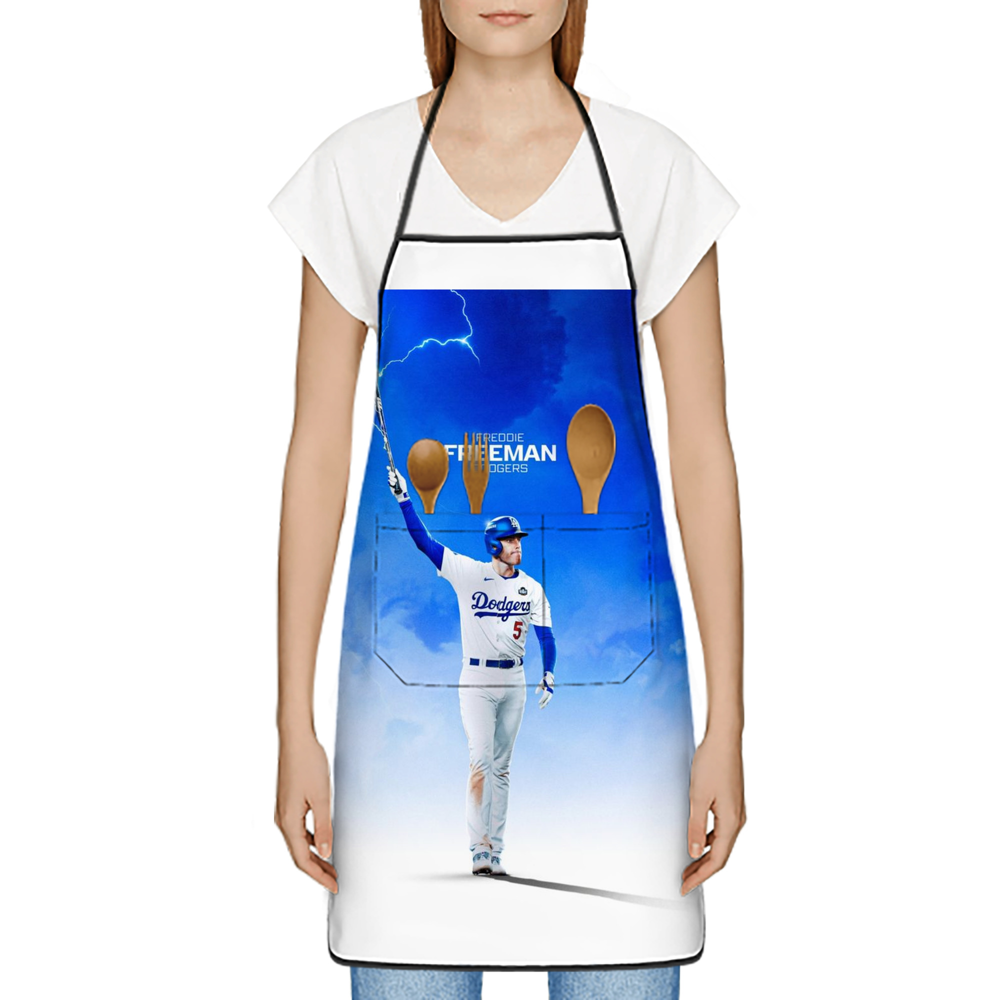  Stain-Resistant Polyester Apron With Pocket – Full Print, Waterproof, Anti-Wrinkle, Anti-Pilling – Ideal For Kitchen, BBQ, Restaurant, Salon & More