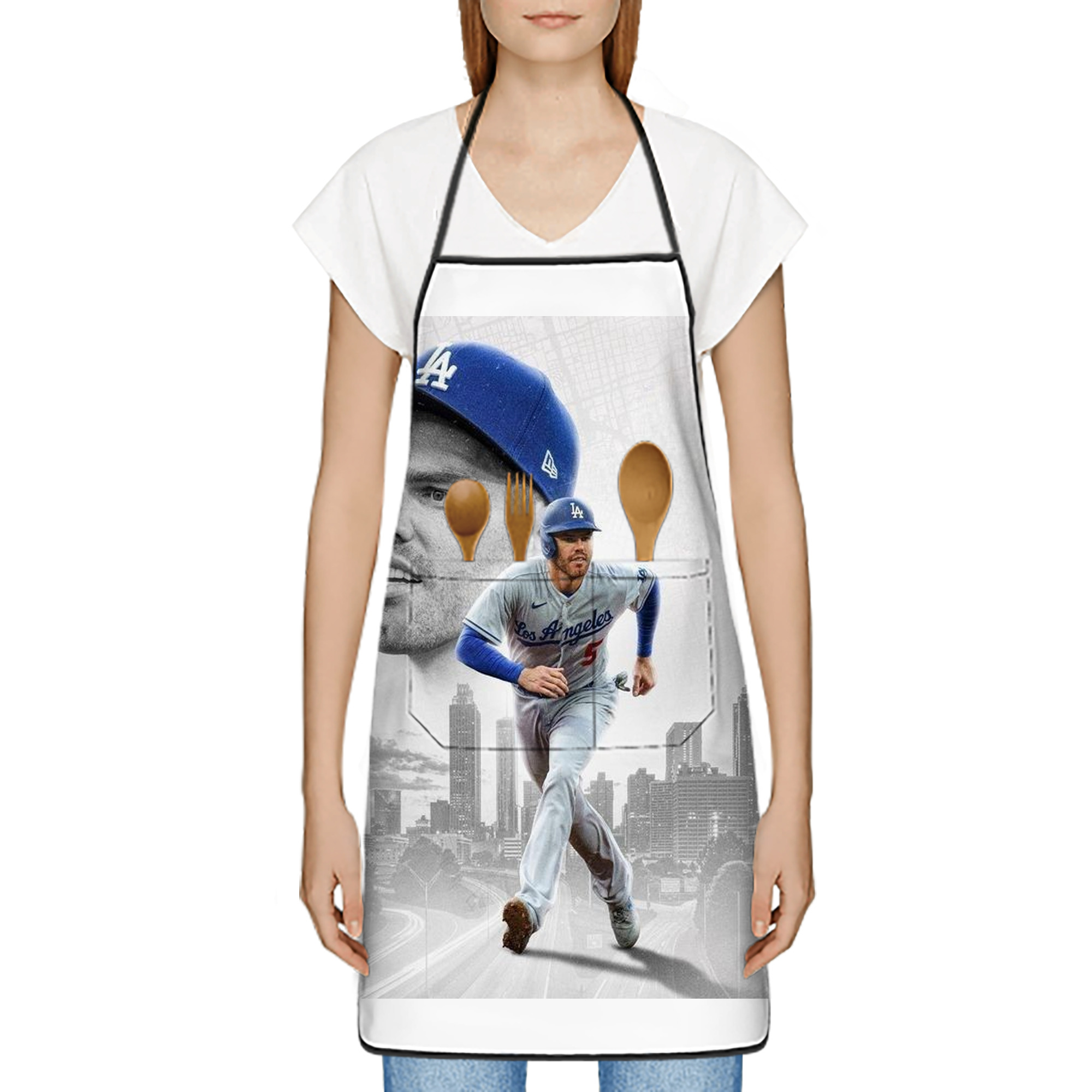  Stain-Resistant Polyester Apron With Pocket – Full Print, Waterproof, Anti-Wrinkle, Anti-Pilling – Ideal For Kitchen, BBQ, Restaurant, Salon & More