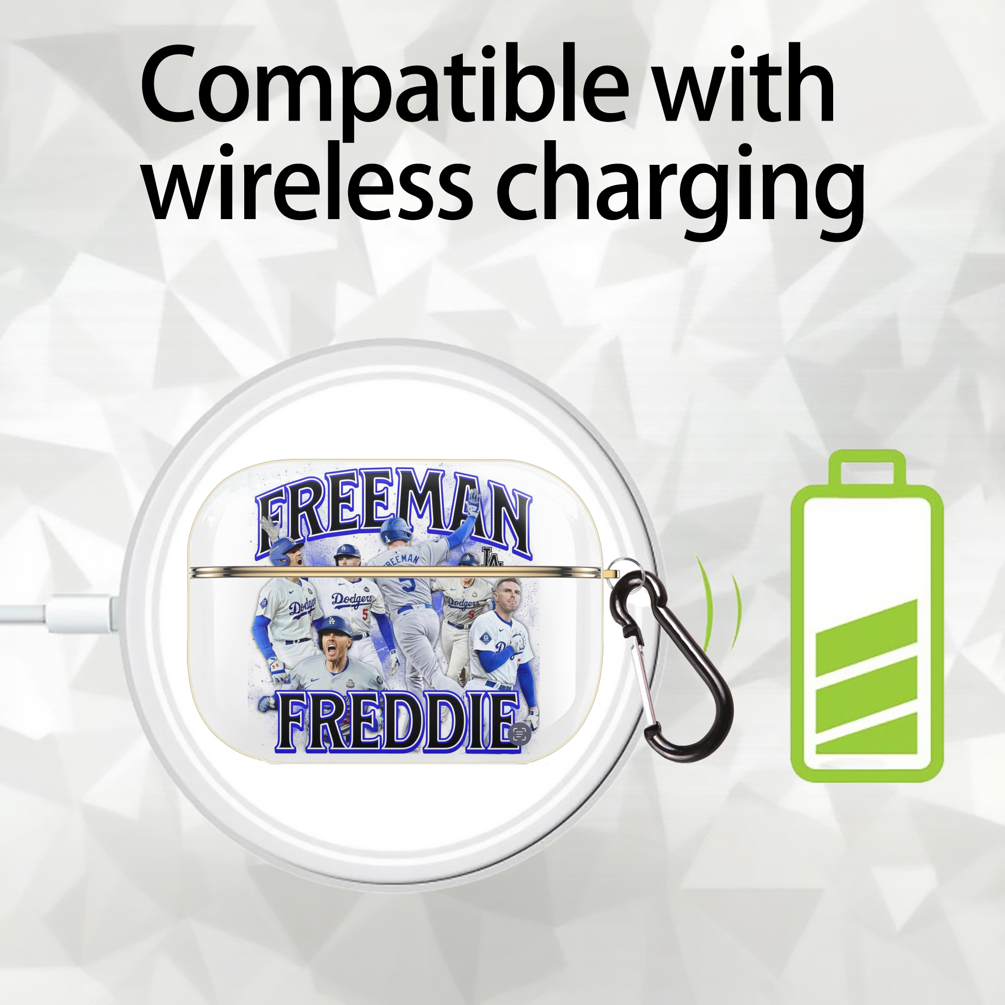  Luxury Gold AirPods Pro Case With Keychain, Flexible PC Material, Full Protection, Precise Cutouts, Anti-Fingerprint, Washable, Durable Design