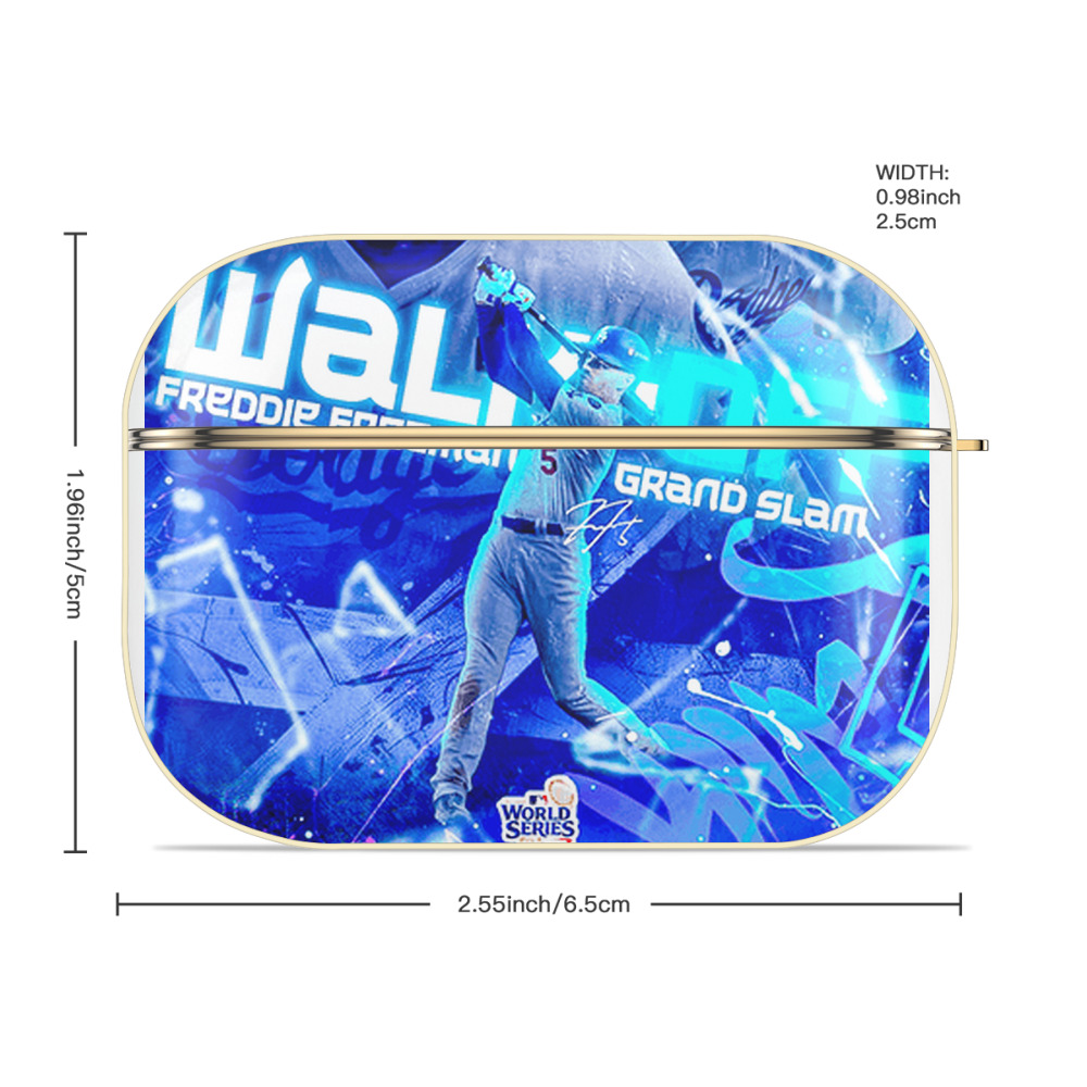  Luxury Gold AirPods Pro Case With Keychain, Flexible PC Material, Full Protection, Precise Cutouts, Anti-Fingerprint, Washable, Durable Design