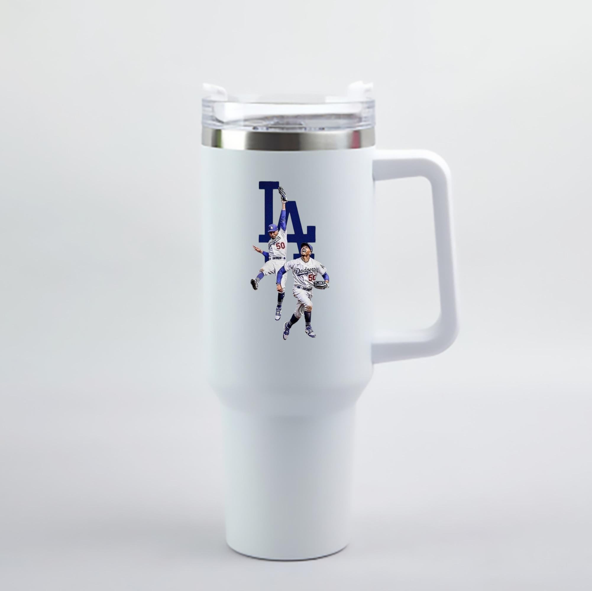  40oz Handle Car Cup With Crystal Sticker Design – Durable Stainless Steel Travel Mug With Reusable Straw – Double Wall Insulated