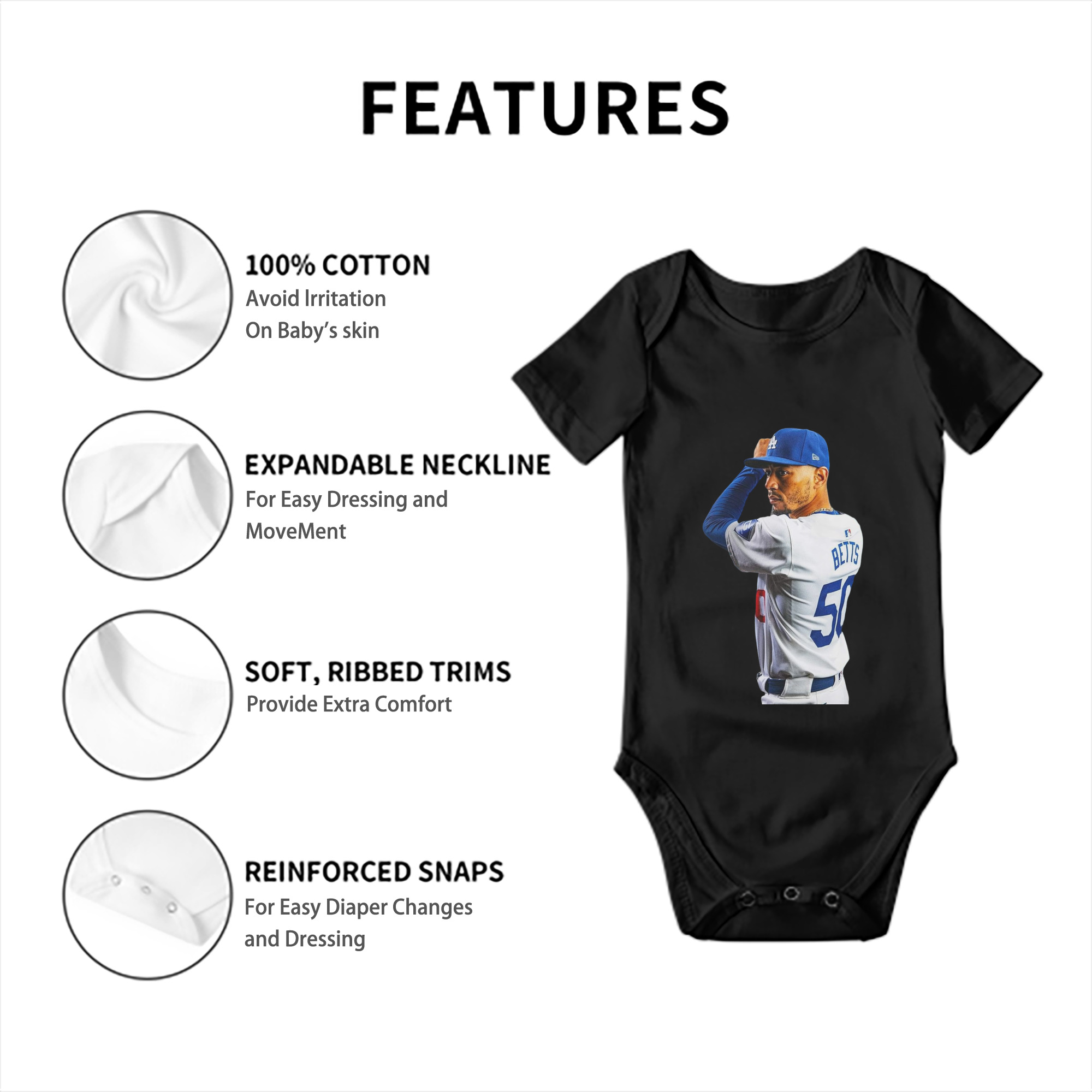  Baby Short Sleeve Romper – 100% Cotton Soft & Breathable Digital Print Onesie With Easy Snap Closure And Envelope Shoulder – Comfortable For Daily Wear & Travel
