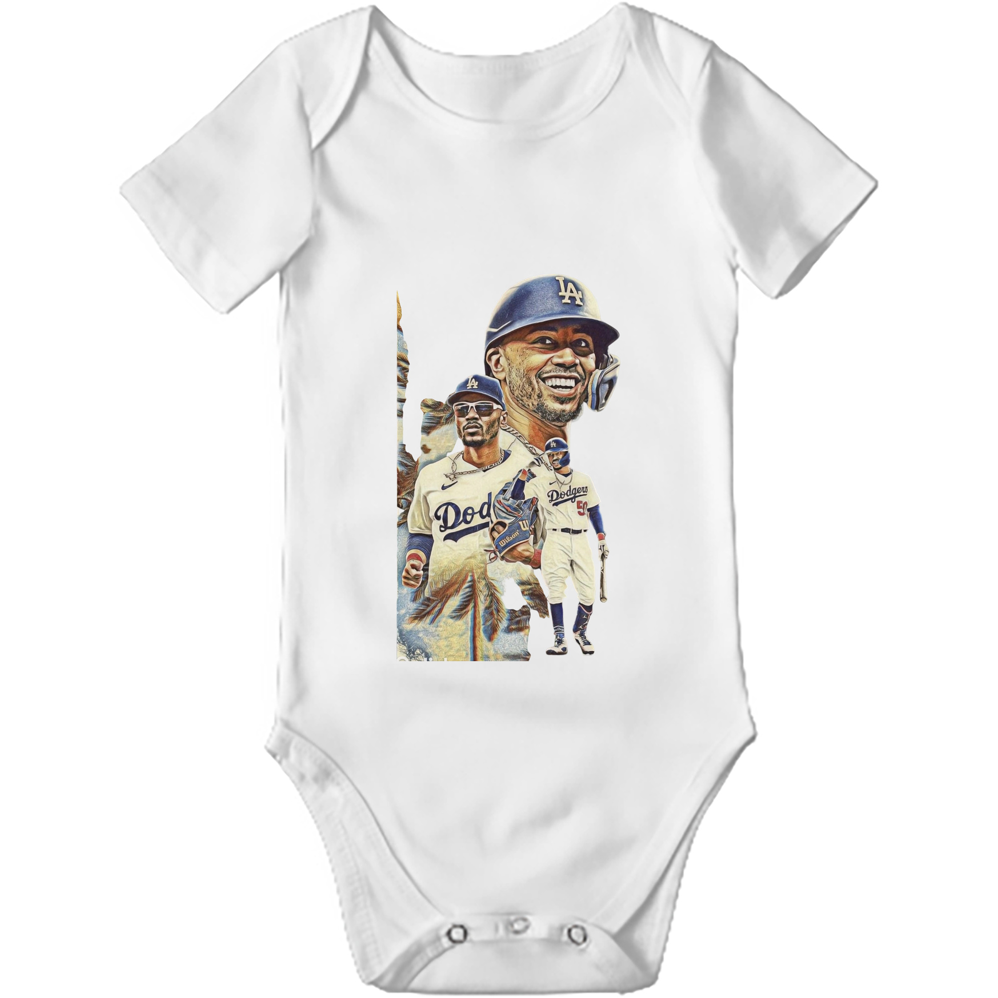  Baby Short Sleeve Romper – 100% Cotton Soft & Breathable Digital Print Onesie With Easy Snap Closure And Envelope Shoulder – Comfortable For Daily Wear & Travel