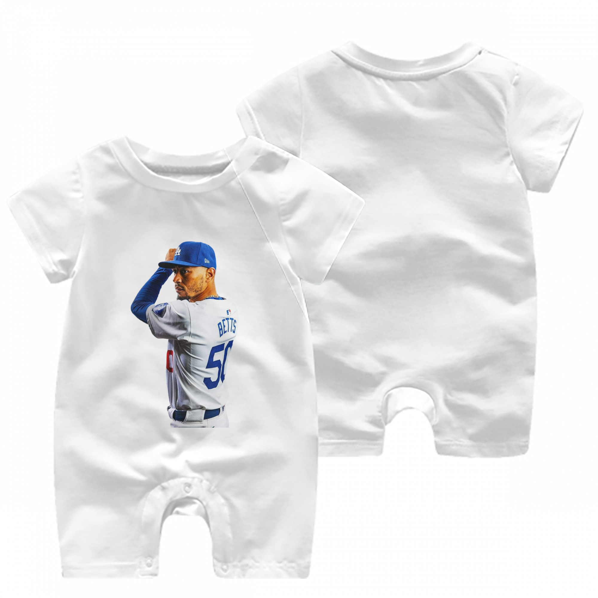  Baby Short Sleeve Onesie – 100% Cotton Soft & Breathable Digital Print Romper – Double-Sided Print, Snap Closure For Easy Diaper Changes – Comfortable For Boys & Girls