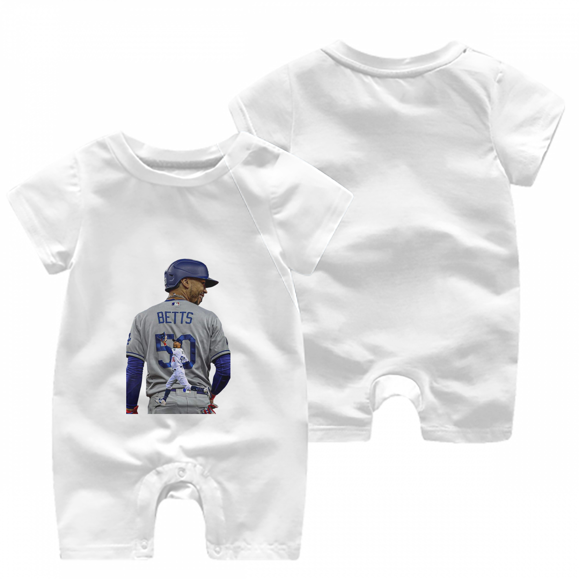  Baby Short Sleeve Onesie – 100% Cotton Soft & Breathable Digital Print Romper – Double-Sided Print, Snap Closure For Easy Diaper Changes – Comfortable For Boys & Girls