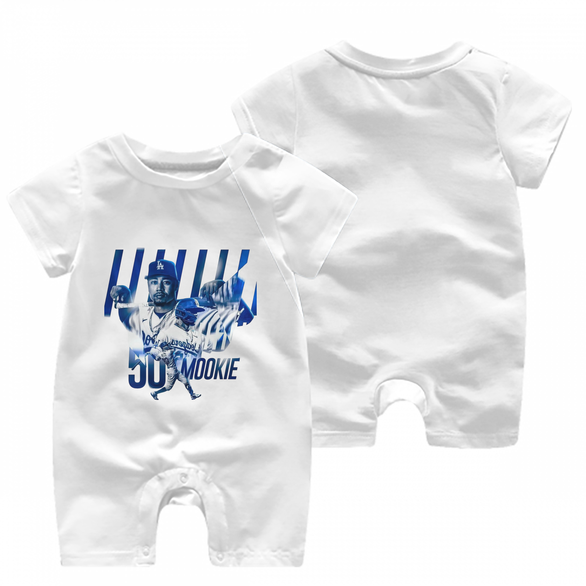  Baby Short Sleeve Onesie – 100% Cotton Soft & Breathable Digital Print Romper – Double-Sided Print, Snap Closure For Easy Diaper Changes – Comfortable For Boys & Girls