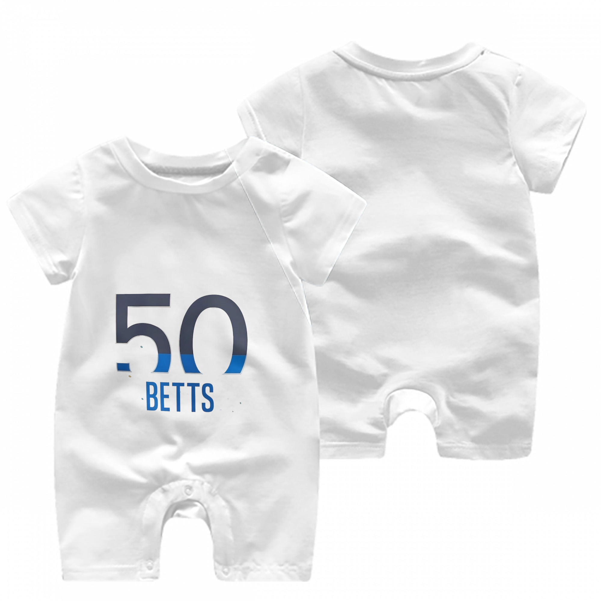  Baby Short Sleeve Onesie – 100% Cotton Soft & Breathable Digital Print Romper – Double-Sided Print, Snap Closure For Easy Diaper Changes – Comfortable For Boys & Girls