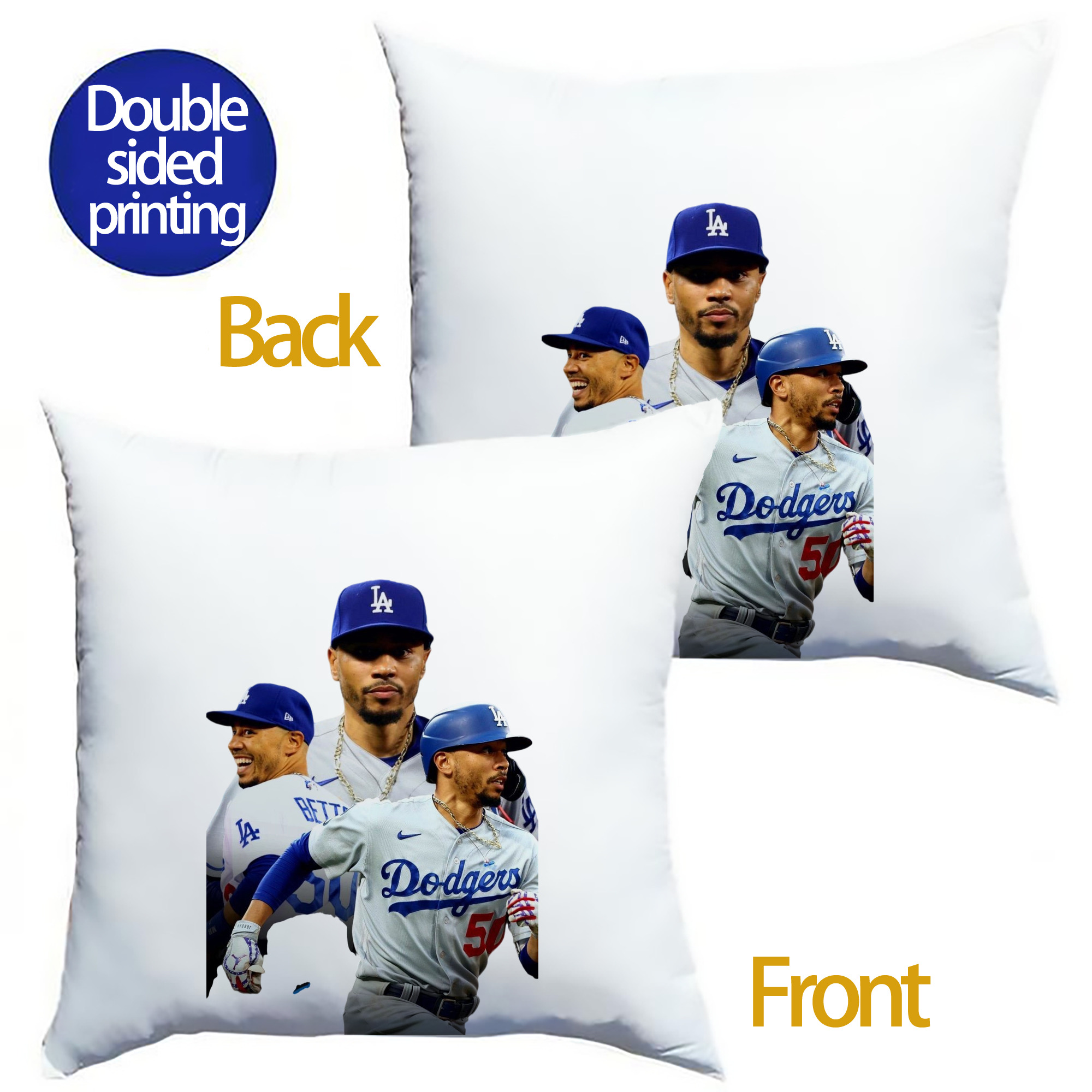  Soft Polyester Pillow Cover With Insert – Double-Sided Design, Invisible Zipper, Durable & Breathable – Easy Care Cushion Set