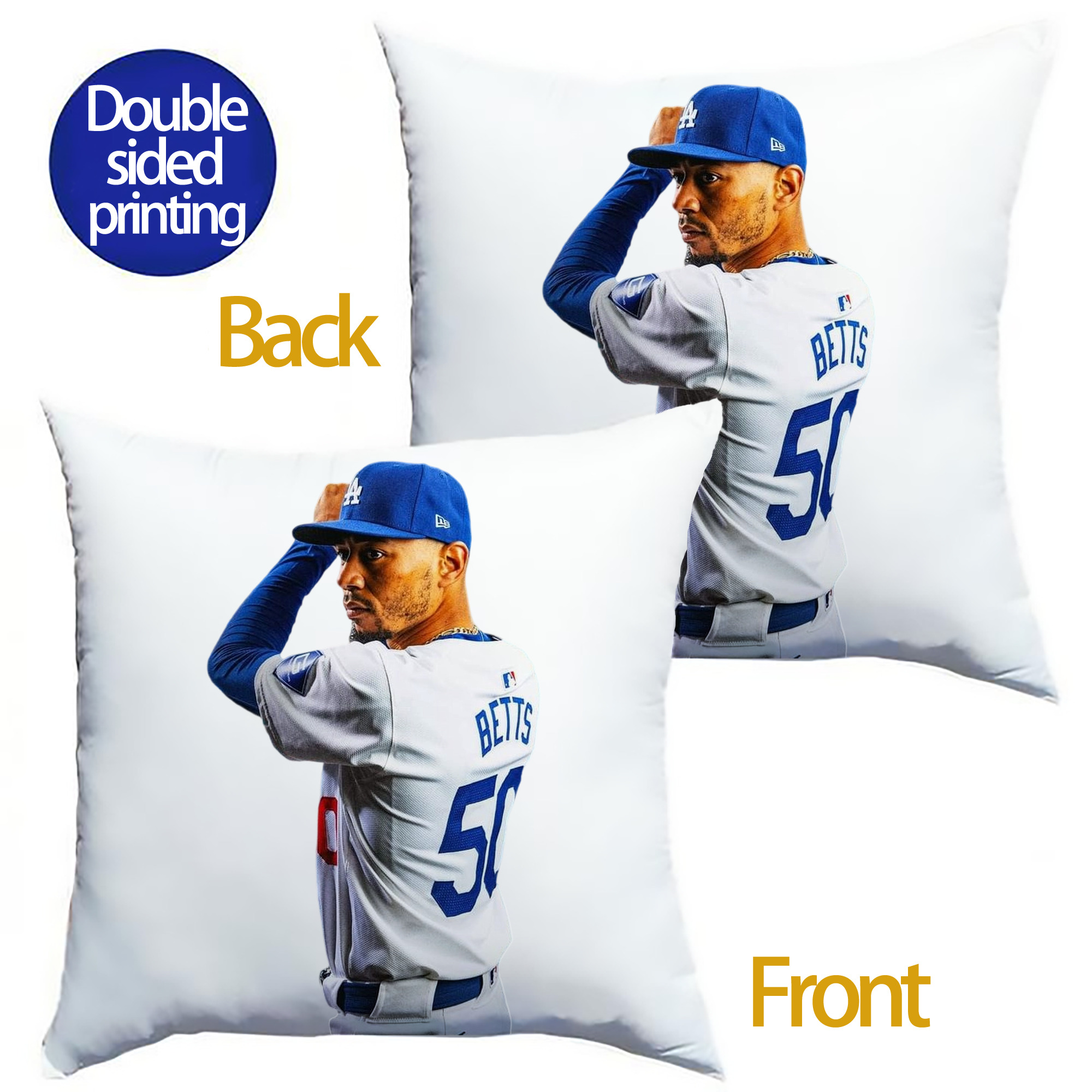  Soft Polyester Pillow Cover With Insert – Double-Sided Design, Invisible Zipper, Durable & Breathable – Easy Care Cushion Set