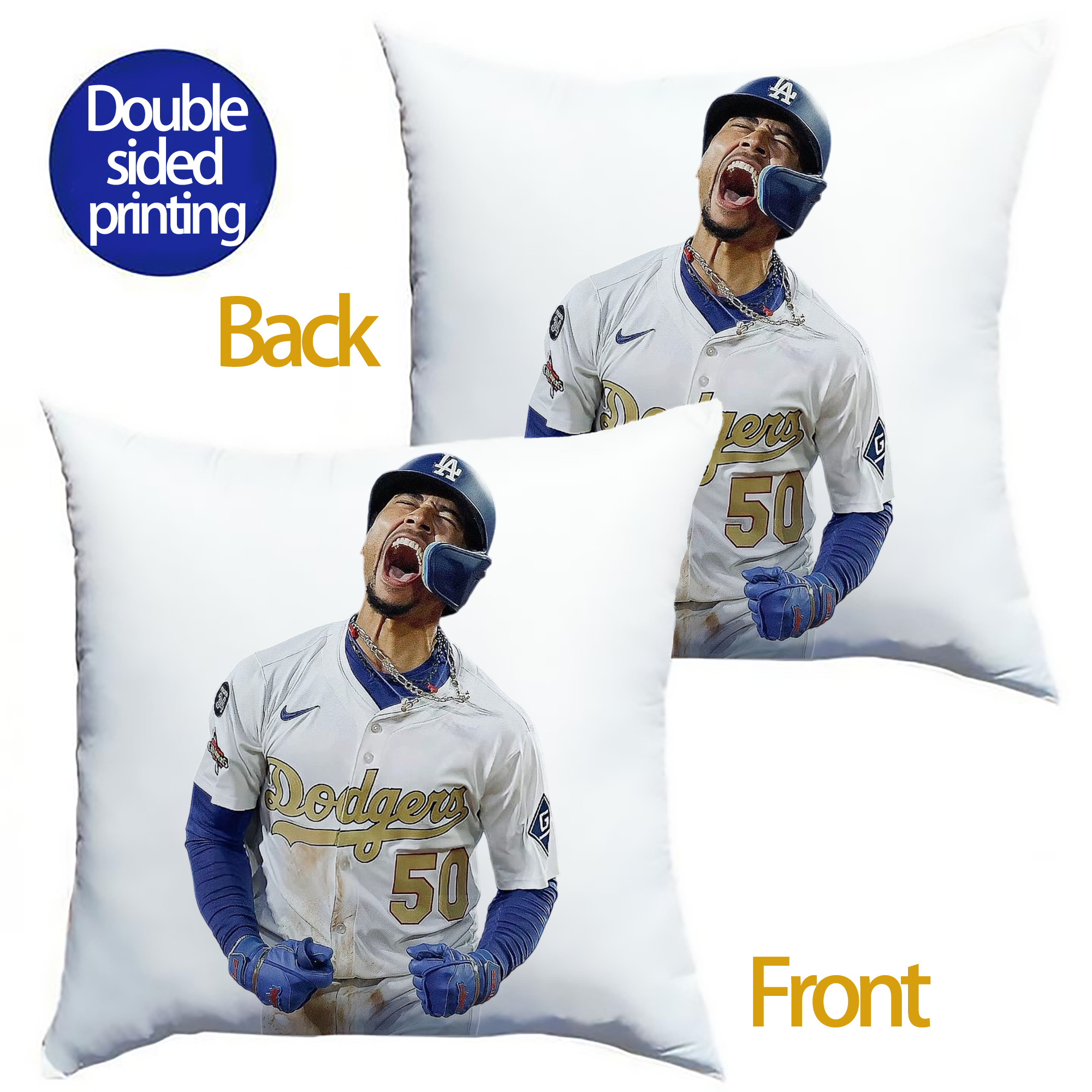  Soft Polyester Pillow Cover With Insert – Double-Sided Design, Invisible Zipper, Durable & Breathable – Easy Care Cushion Set