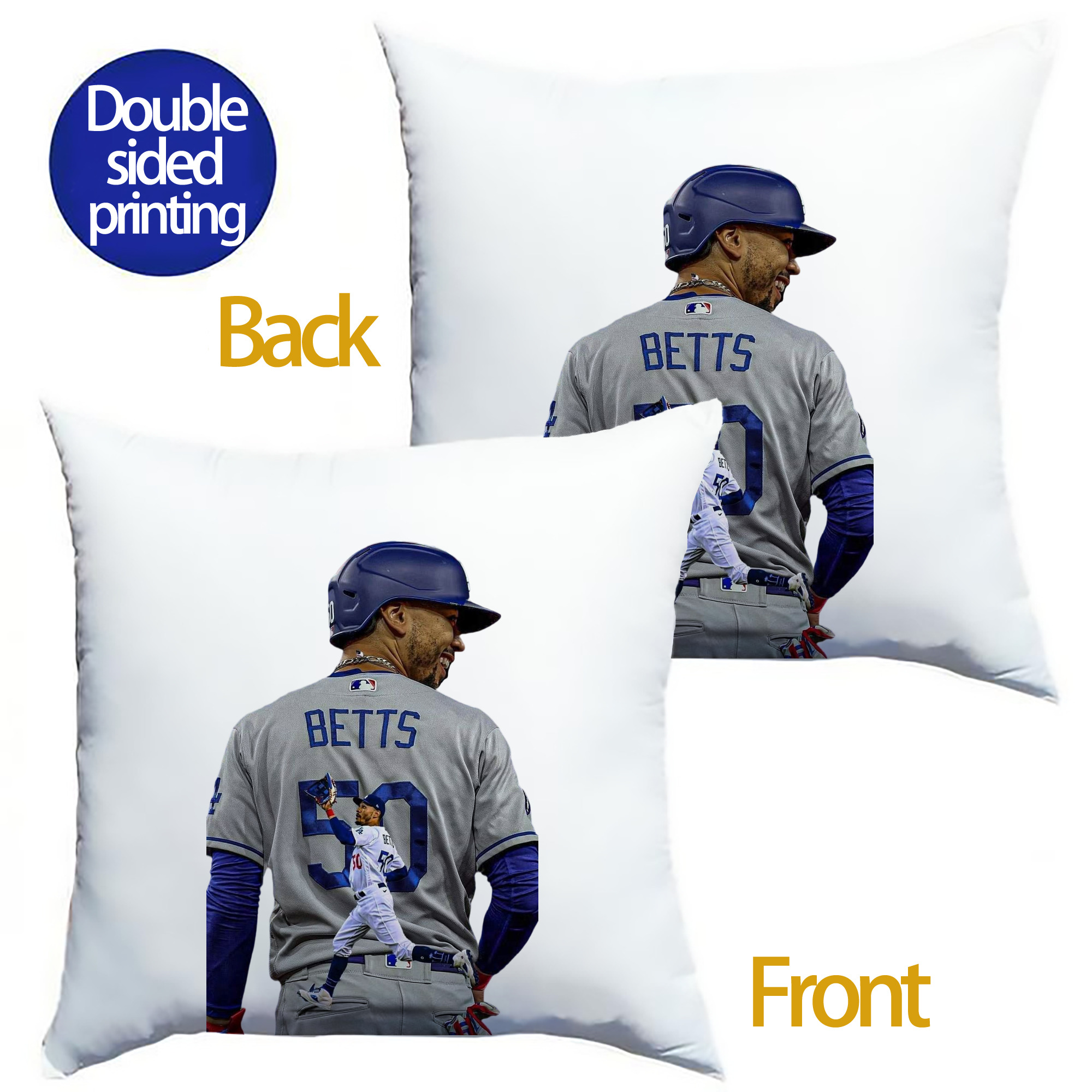  Soft Polyester Pillow Cover With Insert – Double-Sided Design, Invisible Zipper, Durable & Breathable – Easy Care Cushion Set