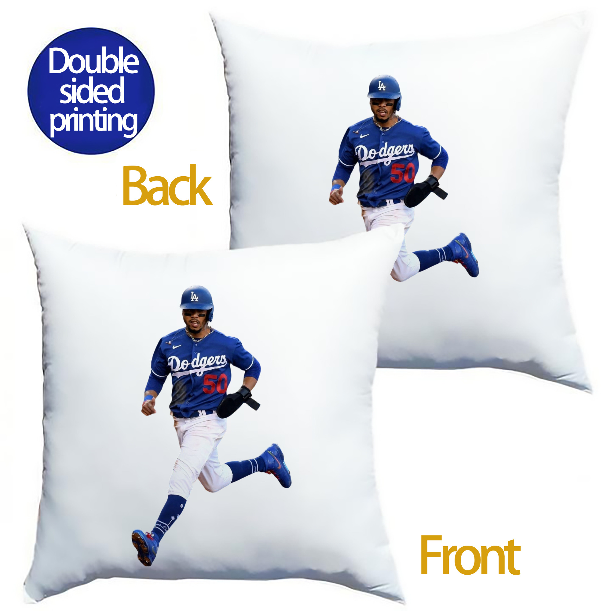  Soft Polyester Pillow Cover With Insert – Double-Sided Design, Invisible Zipper, Durable & Breathable – Easy Care Cushion Set