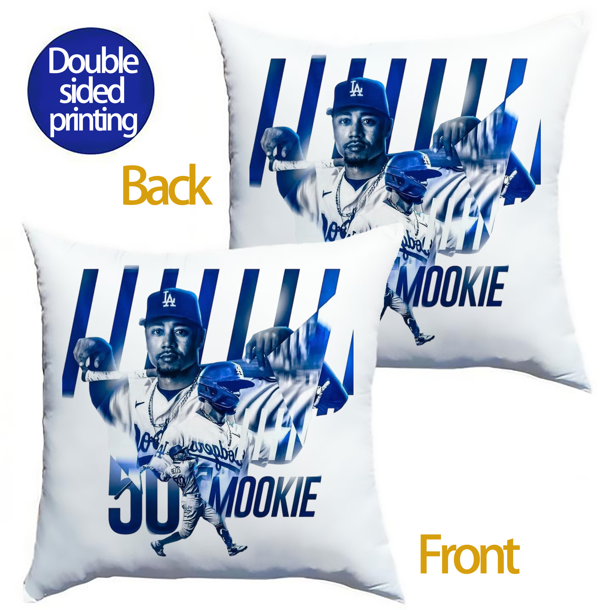  Soft Polyester Pillow Cover With Insert – Double-Sided Design, Invisible Zipper, Durable & Breathable – Easy Care Cushion Set