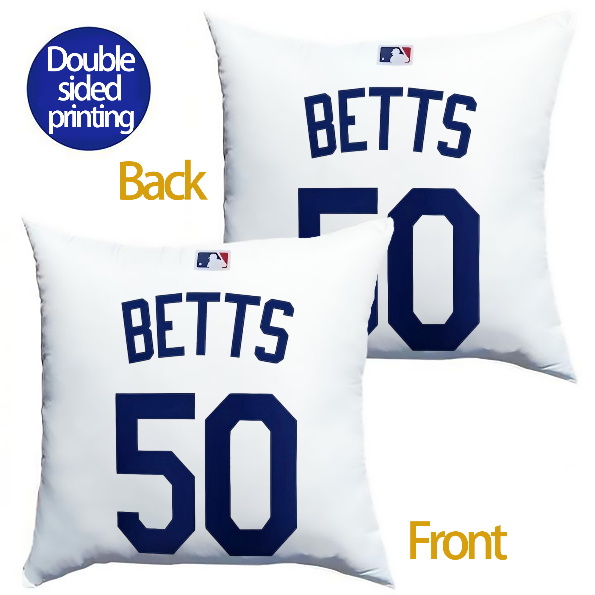  Soft Polyester Pillow Cover With Insert – Double-Sided Design, Invisible Zipper, Durable & Breathable – Easy Care Cushion Set