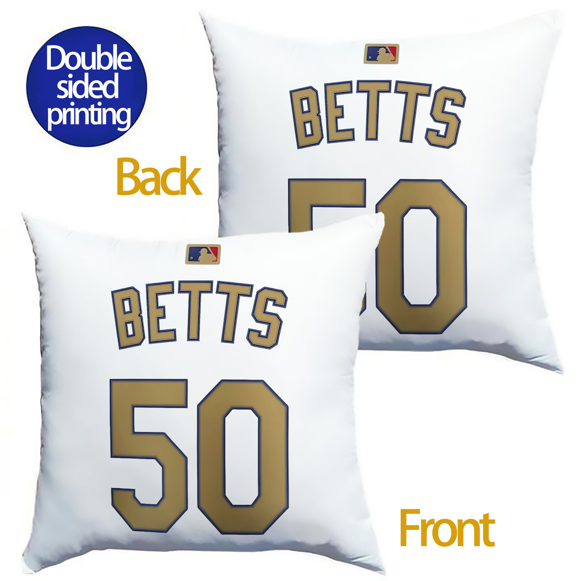  Soft Polyester Pillow Cover With Insert – Double-Sided Design, Invisible Zipper, Durable & Breathable – Easy Care Cushion Set