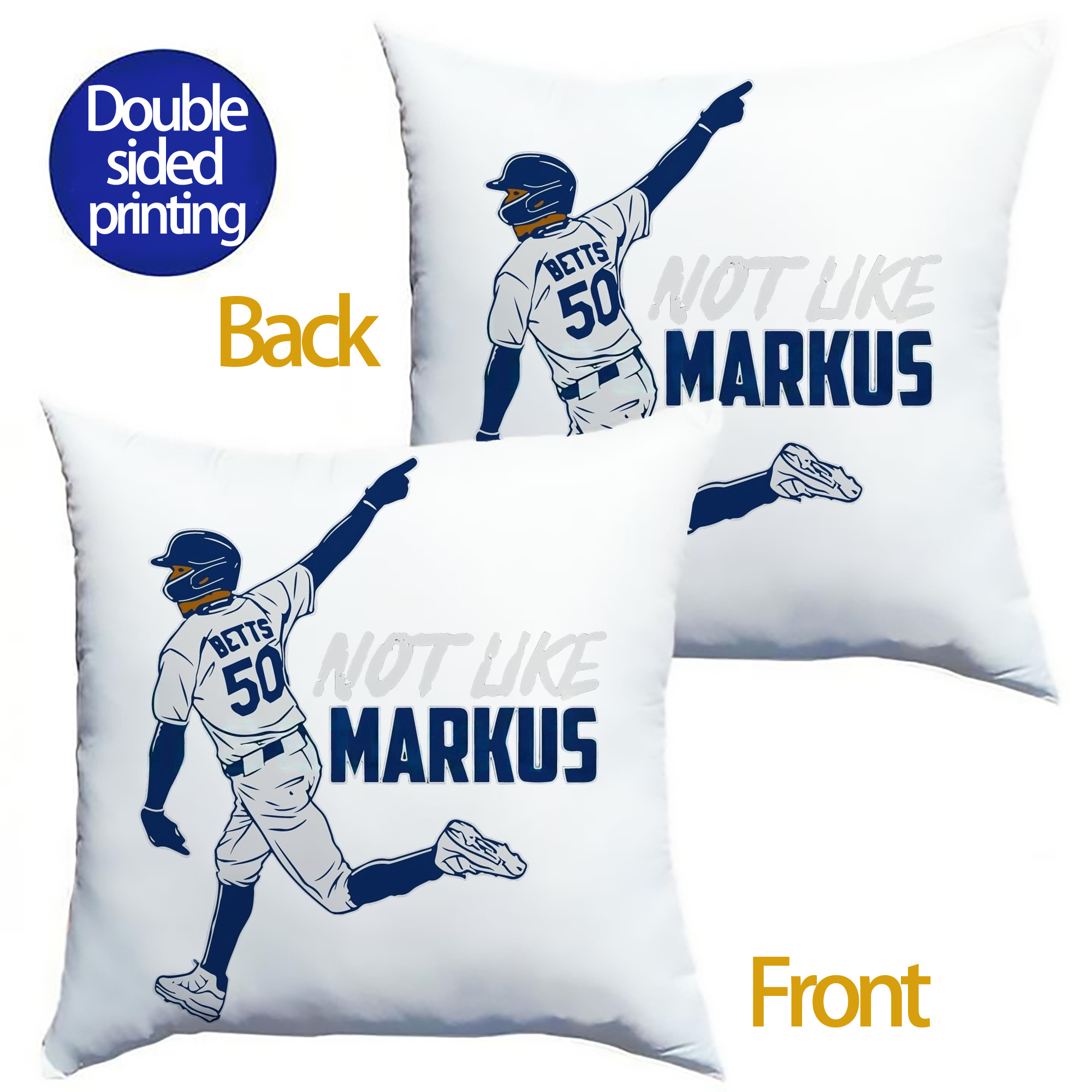  Soft Polyester Pillow Cover With Insert – Double-Sided Design, Invisible Zipper, Durable & Breathable – Easy Care Cushion Set