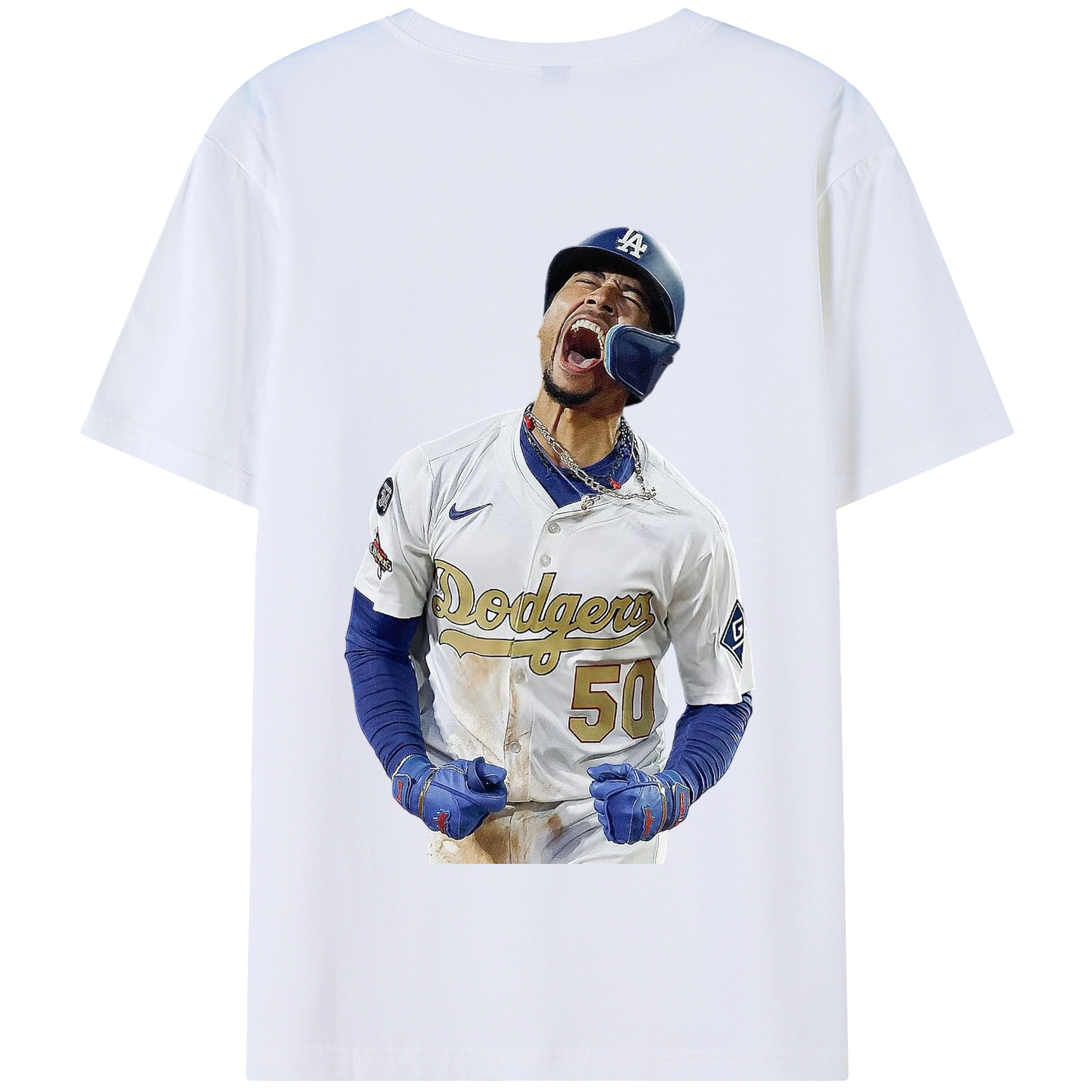  180g Combed Cotton T-Shirt With Back Heat Transfer Print – Soft, Lightweight, Fitted Design – Stylish Casual Wear For Sports & Everyday Use