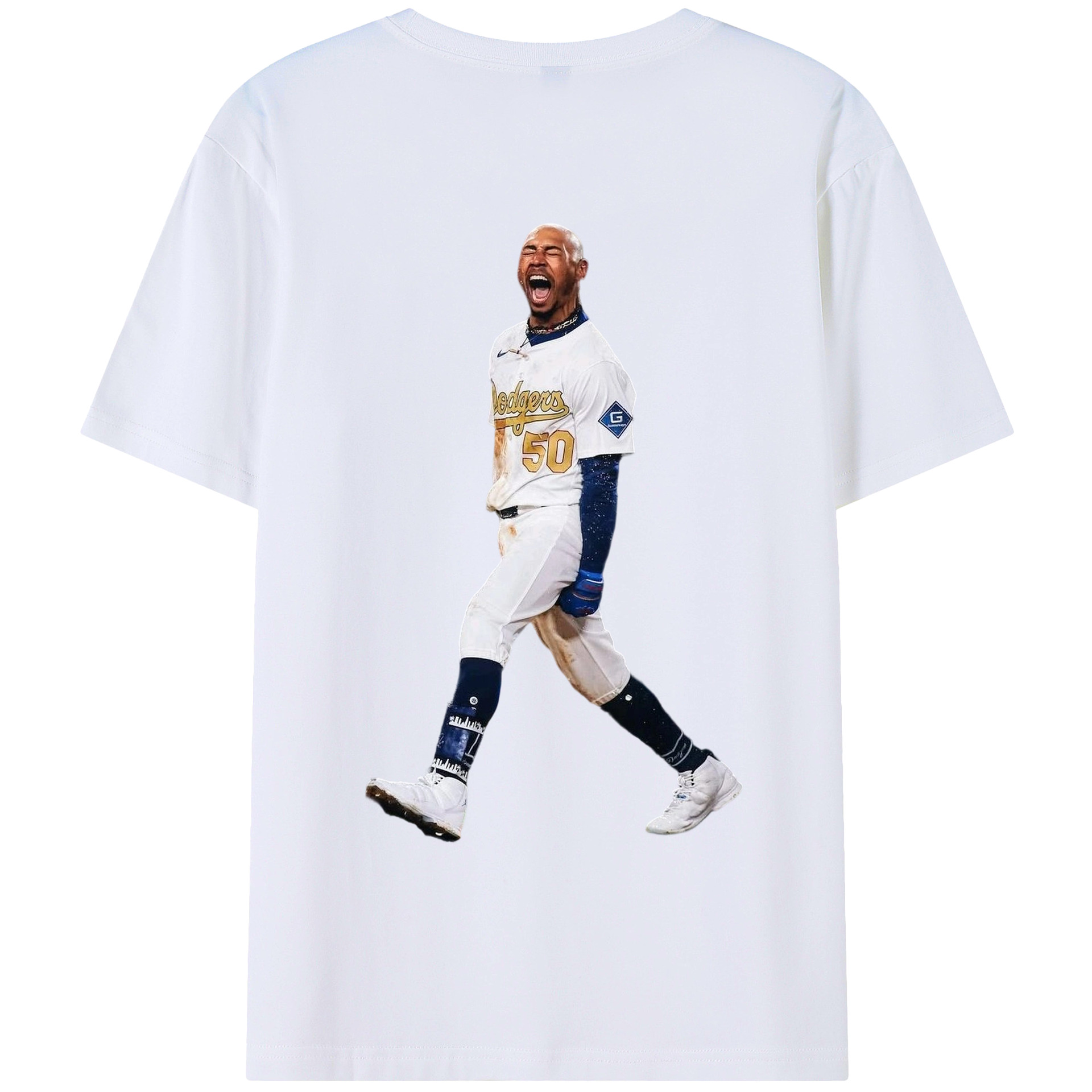  180g Combed Cotton T-Shirt With Back Heat Transfer Print – Soft, Lightweight, Fitted Design – Stylish Casual Wear For Sports & Everyday Use