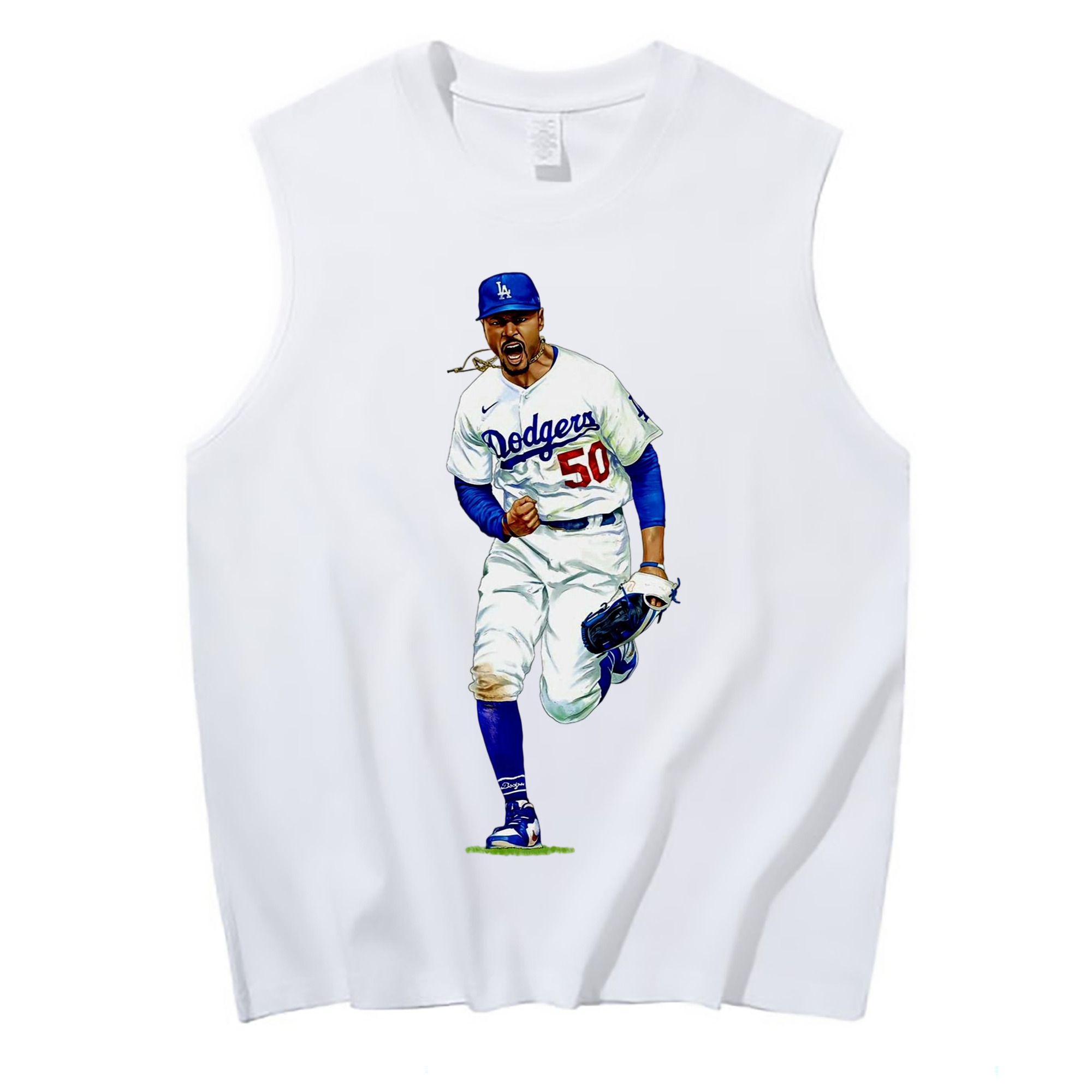  210g Combed Cotton Tank Top With Front Heat Transfer Print – Soft, Lightweight, Fitted Design – Stylish & Comfortable Casual Wear For Sports & Everyday Use