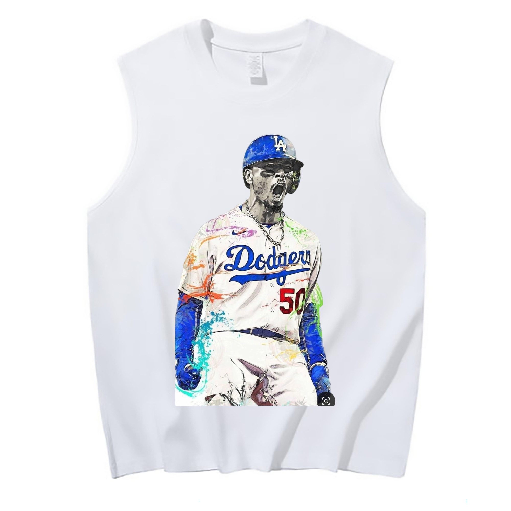  210g Combed Cotton Tank Top With Front Heat Transfer Print – Soft, Lightweight, Fitted Design – Stylish & Comfortable Casual Wear For Sports & Everyday Use